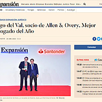 igo del Val, socio de Allen & Overy, Mejor Abogado del Ao